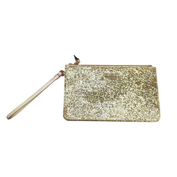 NWT Kate Spade Sparkle Wristlet Slim Bee Glitter Bug Gold Silver PWRU4630 - Picture 1 of 8